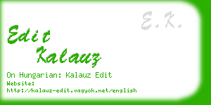 edit kalauz business card